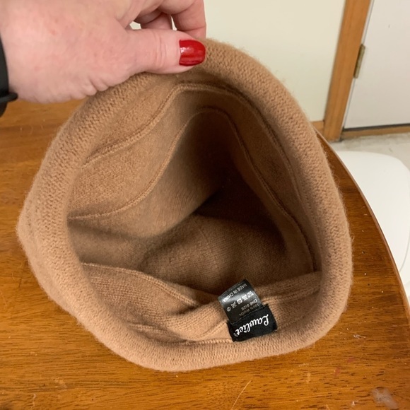 LAWLIET vintage 💯 soft wool winter bucket hat 2 button detail rolled hem - Picture 4 of 4